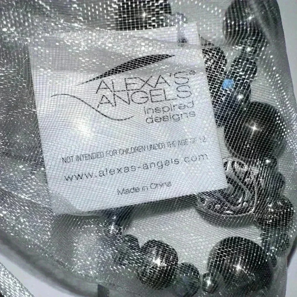 Alexa's Angels Bracelet, Gunmetal, Silver NEW! Heart Prayer Box in original bag - Picture 3 of 16